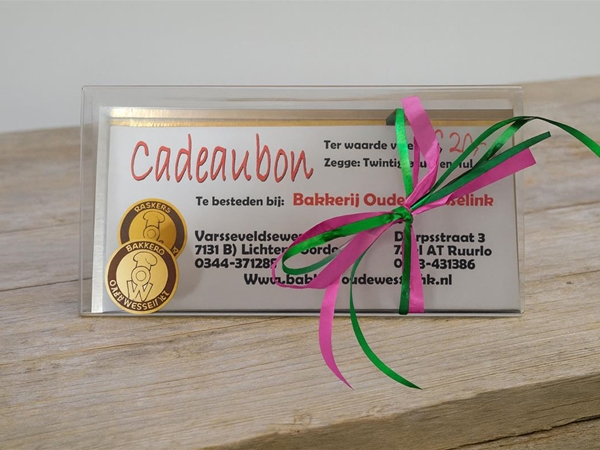 Cadeau bon € 20,=