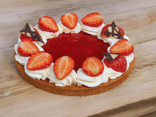 Aardbei bavaroise vlaai