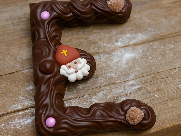 Chocolade letter groot puur